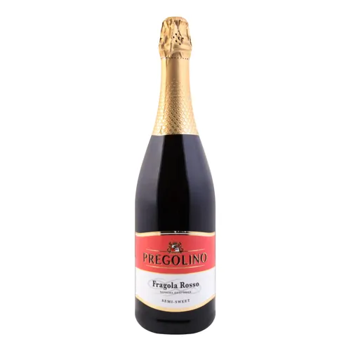 Напій винний 0.75л 5-8.5% червоний напівсолодкий Fragola Rosso Pregolino