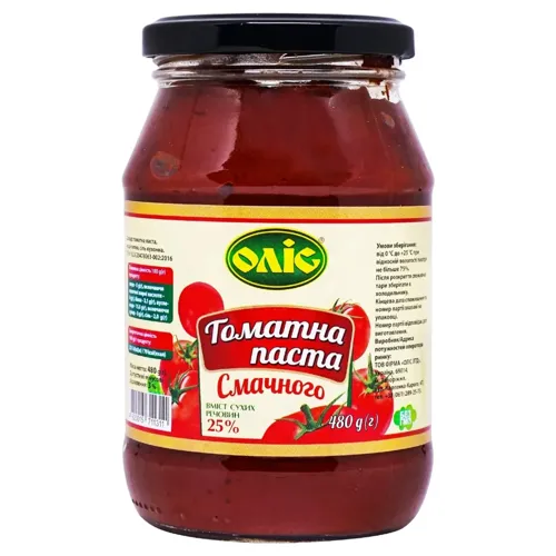 Томатна паста Оліс Смачного 25% 480г