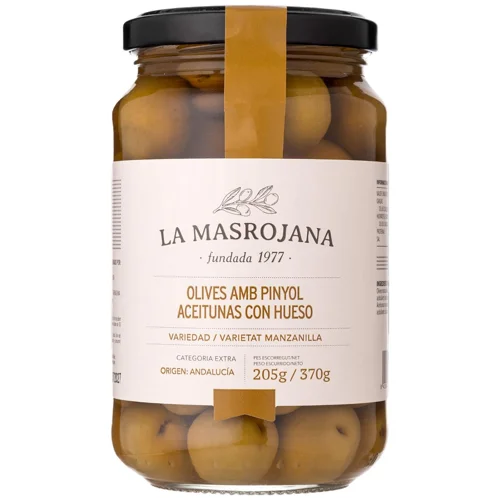 Оливки La Masrojana Манзанілья з кісточкою 370г