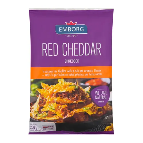 Сир 50% тертий Red cheddar Emborg м/у 200г