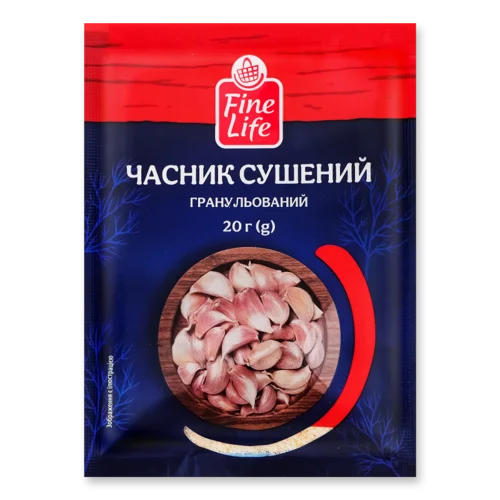 Часник сушений гранульований в/ґ Fine Life, 20г