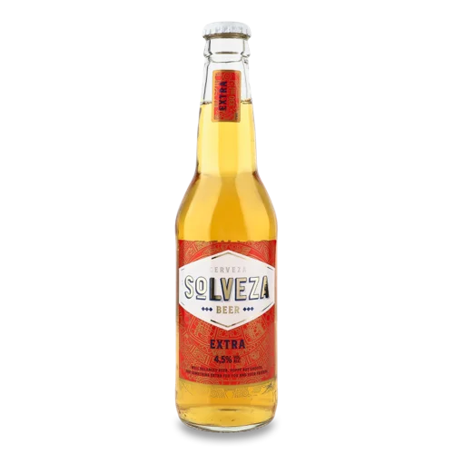 Пиво Світле В/Ґ Solveza Extra 4.5% С/Б 0.33 Л