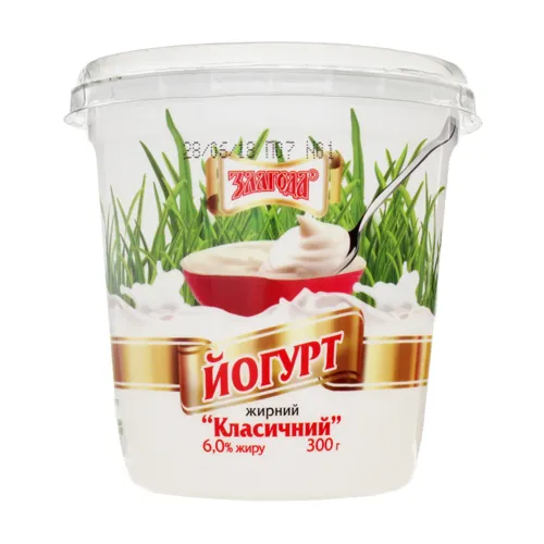 Йогурт 6% Класичний Злагода 300г
