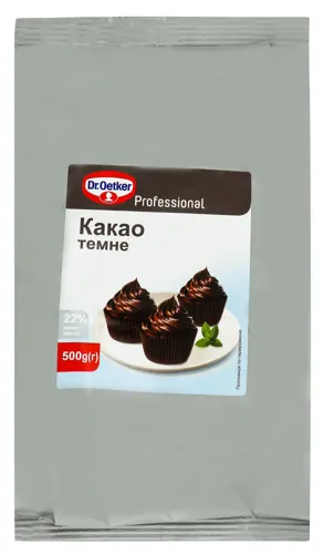 Какао темне Professional Dr.Oetker м/у 500г