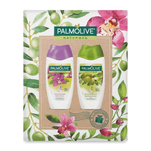 Гель-крем для душу Розкішна М’якість Palmolive 250мл + Інтенсивне Зволоження 250мл, подарунковий набір