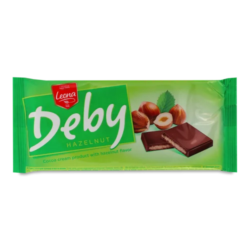 Какао-плитка З Горіховою Начинкою Deby Leona, м/у 90г