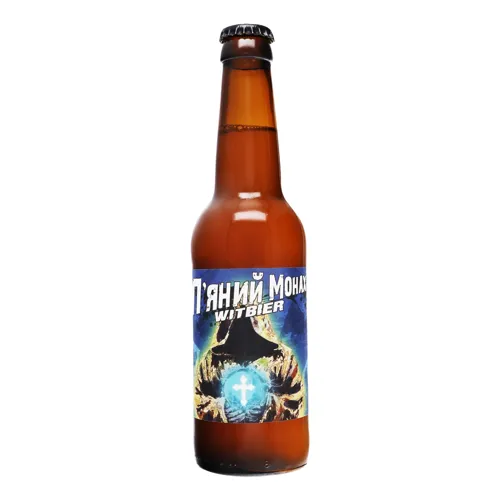Пиво 0.33л 4.5% світле, пшеничне нефільтроване П'яний монах Ale Point Brewery
