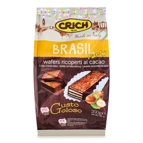 Вафлі В Шоколаді Brasil Crich, в/ґ, 200г