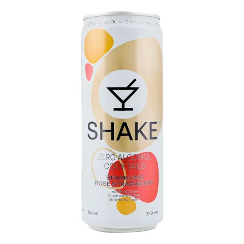 Напій безалкогольний соковмісний сильногазований Sparkling Strawberry Shake ж/б 330мл