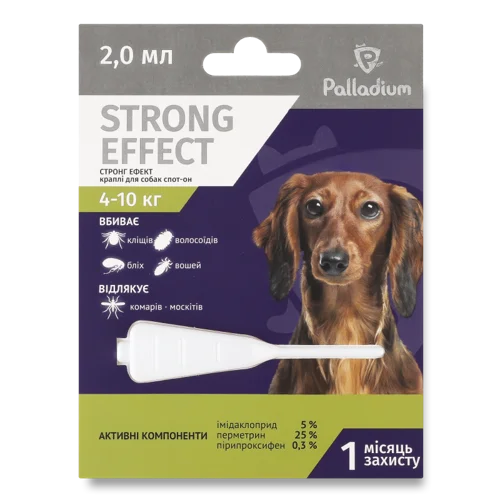 Краплі Для Собак В/ґ 4-10кг Strong Effect Palladium 2мл