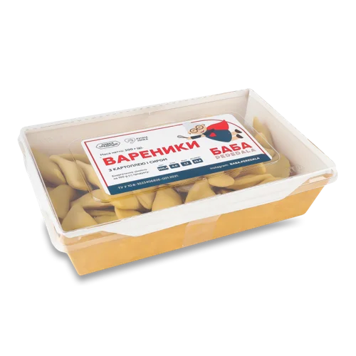 Вареники З Картоплею Та Сиром Баба Peredala, Заморожені, к/у, 500г