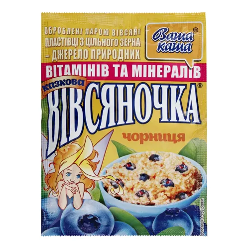 Каша вівсяна з чорницею Казкова Вівсяночка м/у 35г