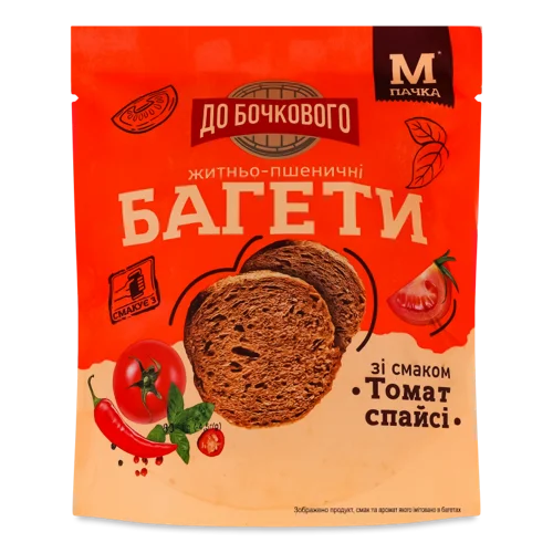 Багети Житньо-Пшеничні Томат Спайсі, в/ґ, 80г
