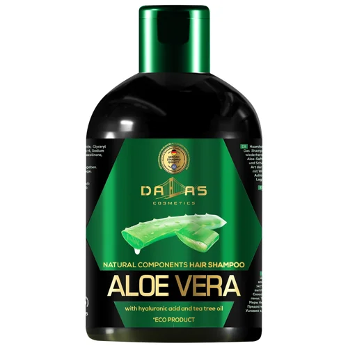 Шампунь Dalas Natural Component з гіалуроновою кислотою кісточок, натуральним соком алое та олією чайного дерева 1000мл