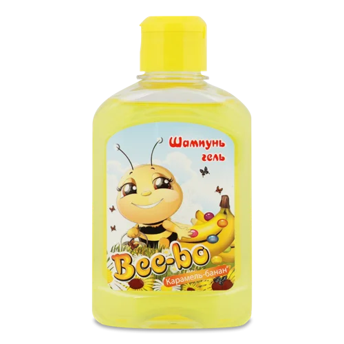 Дитячий Шампунь-Гель Карамель-Банан Bee-bo, для дітей від 3 років, 250мл