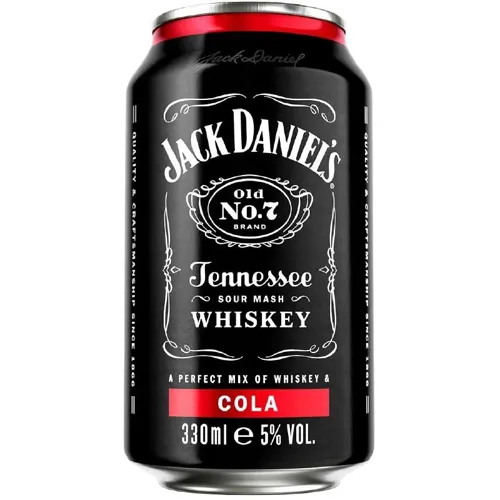 Напій слабоалкогольний Jack Daniels + Cola 5%, 0.33л
