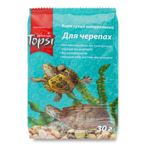 Корм Сухий Натуральний Для Черепах Topsi, В/ґ, 30г