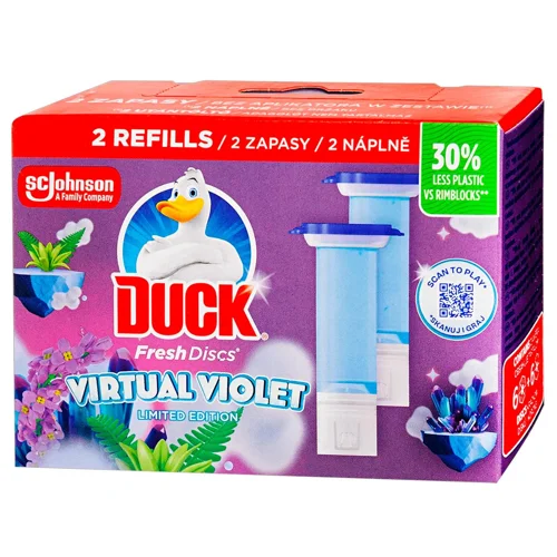 Диски для унітазу Duck Virtual Violet 36мл 2шт