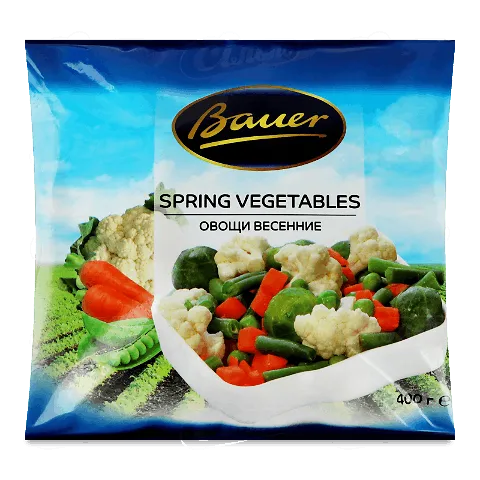 Овочі Bauer весняні заморожені, 400г