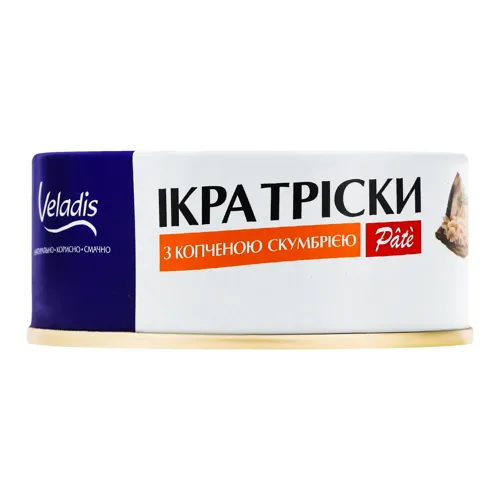 Ікра тріски з копченою скумбрією Pate Veladis з/б 100г