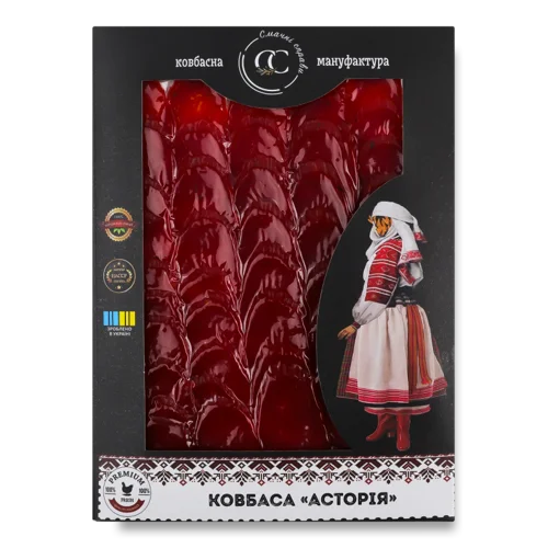 Ковбаса Нарізка Асторія Смачні Справи Сиров'ялена В/К, 150г