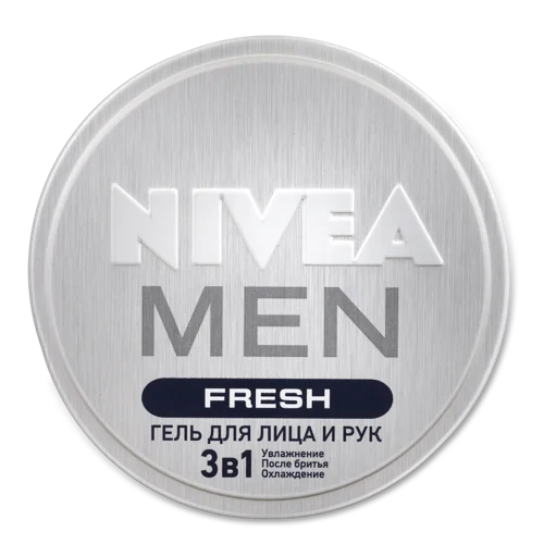 Гель для Обличчя Та Рук Fresh 3в1 Men Nivea, 75мл