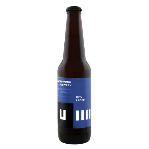 Пиво світле нефільтроване непастеризоване “Kyiv Lager” “Underwood Brewery”