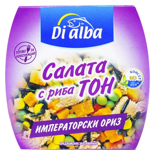 Салат Di Alba з тунцем та імператорським рисом 160г
