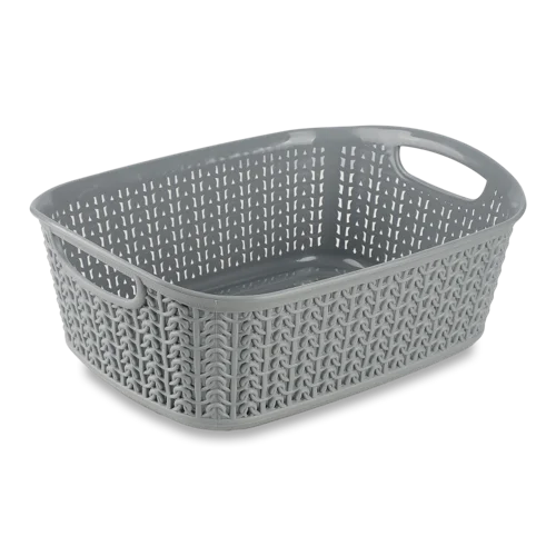 Корзина Прямокутна Сірий Металік Вищого Ґатунку 3л, №59002.2 Knit Ucsan Plastik 1шт