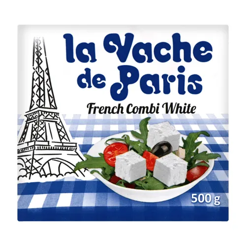 Сир 55% розсільний French Combi White La Vache de Paris т/п 500г