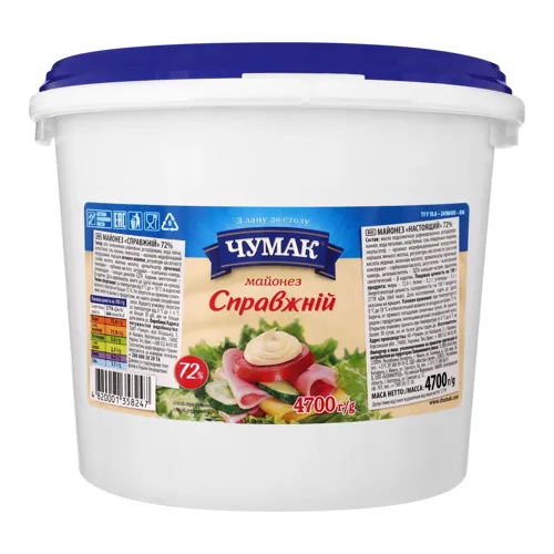 Майонез 72% Справжній Чумак відро 4700г