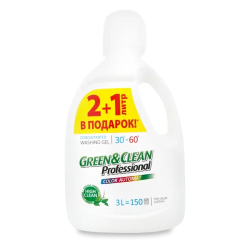 Гель для Прання Кольорової Білизни автомат Green&Clean Professional, 3л