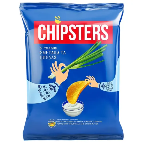 Чіпси Chipster`s Сметана та цибуля картопляні 70г