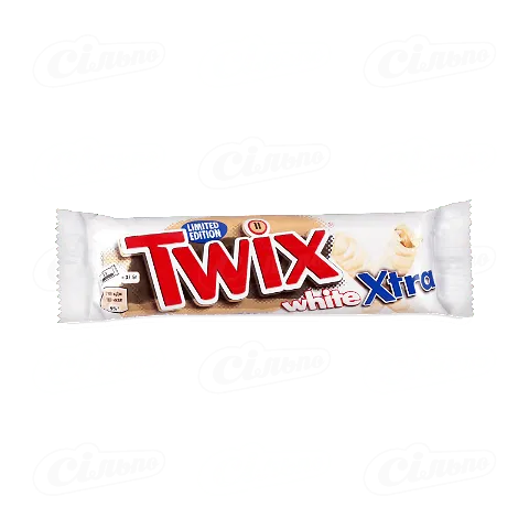 Батончик Twix Extra пісочний з печивом та карамеллю у білому шоколаді, 75г