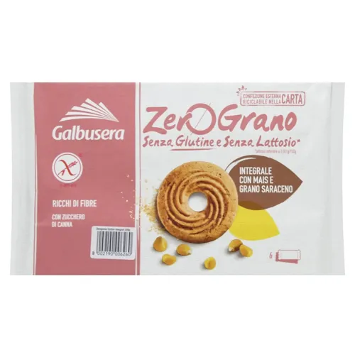 Печиво Galbusera Zerograno цільнозернове без глютену 220г