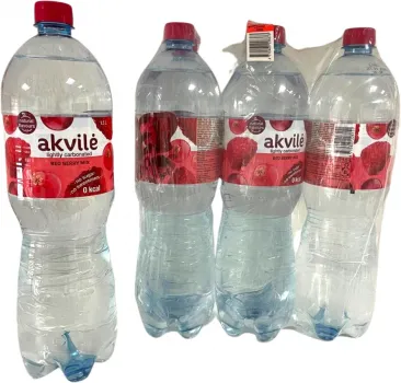 Вода мінеральна Akvile зі смаком червоних ягід слабогазована, 1,5л