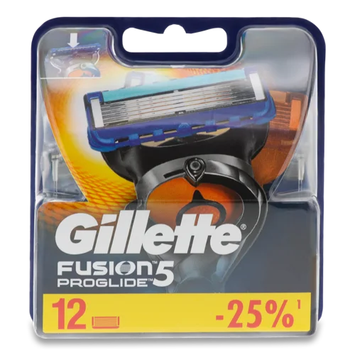 Гоління Касети Змінні Proglide Fusion 5 Gillette, 12 шт