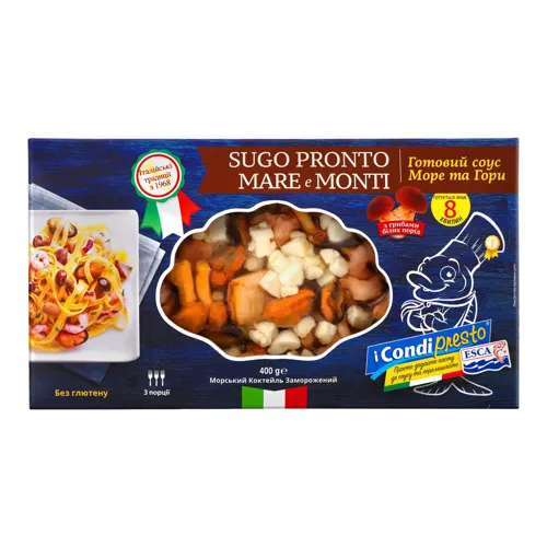 Коктейль морський заморожений Sugo Pronto Mare e Monti Esca 400г