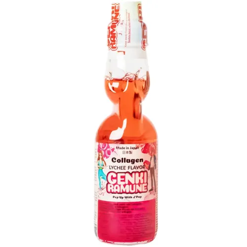 Напій Genki Ramune лічі колаген Collagen Lychee Flavour 200мл