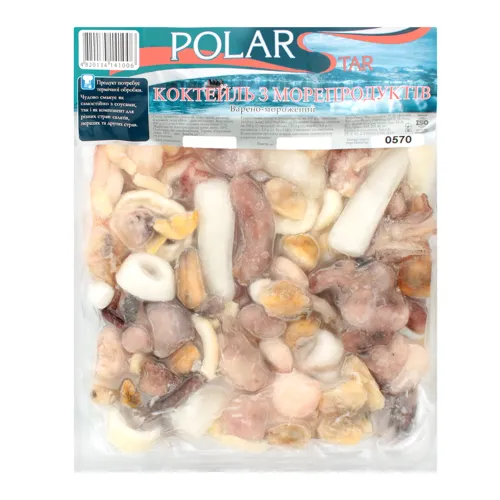 Коктейль з морепродуктів варено-морожений Polar Star вищого ґатунку 400г