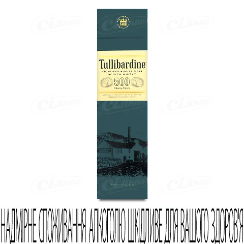 Віскі Tullibardine 500 Sherry Finish Single Malt, 0,7л
