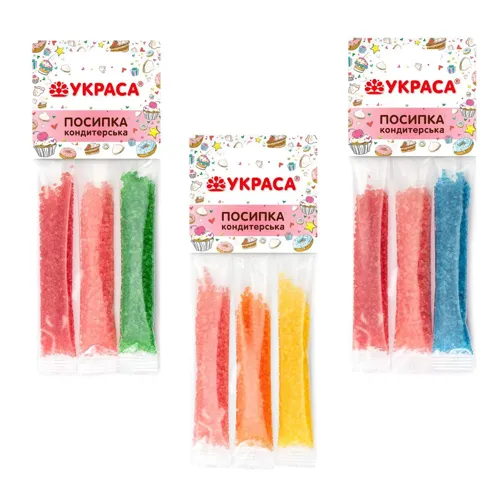 Посипка Украса кондитерська 3 кольори 3шт
