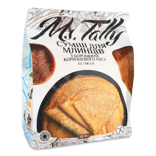 Суміш Для Млинців З Борошном Коричневого Рису Ms.Tally, м/у 0.9кг