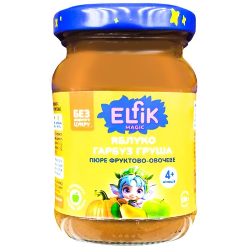 Пюре Elfik Magic яблуко-гарбуз-груша від 4 місяців 170г
