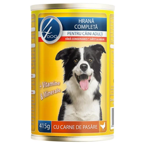 Корм вологий 4Dog з куркою для собак 415г