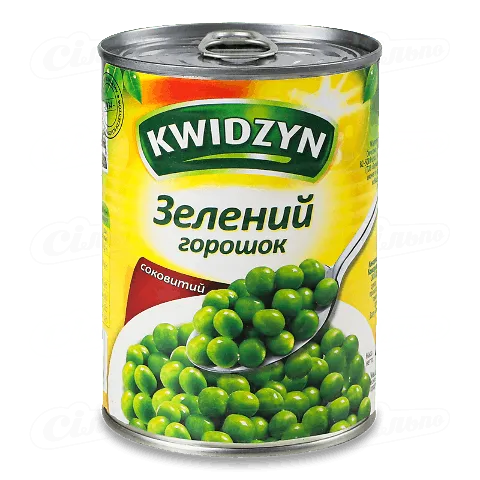 Горошок зелений Kwidzyn консервований, 400г
