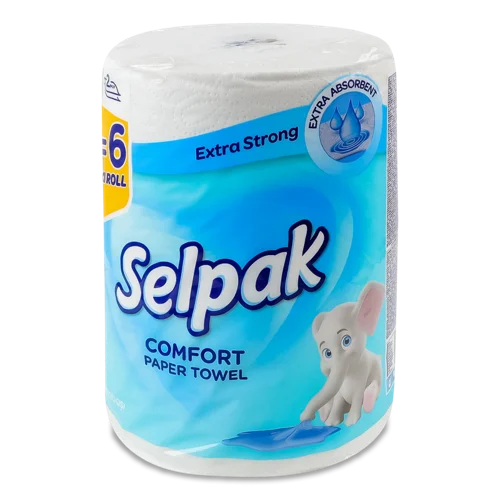 Рушники паперові 2-х шарові Extra Strong Comfort Selpak, 540 листів, в/ґ, 1 шт