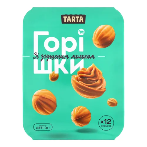 Тістечка зі згущеним молоком та вершковим маслом Горішки Tarta к/у 285г