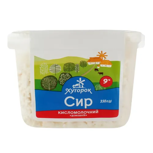 Сир кисломолочний 9% Домашній Хуторок п/у 350г