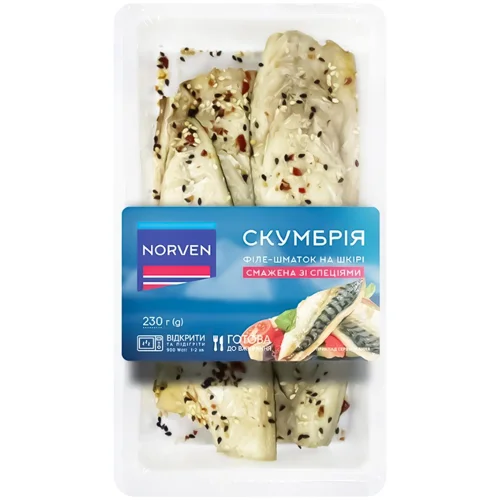 Скумбрія філе смажене зі спеціями 230г